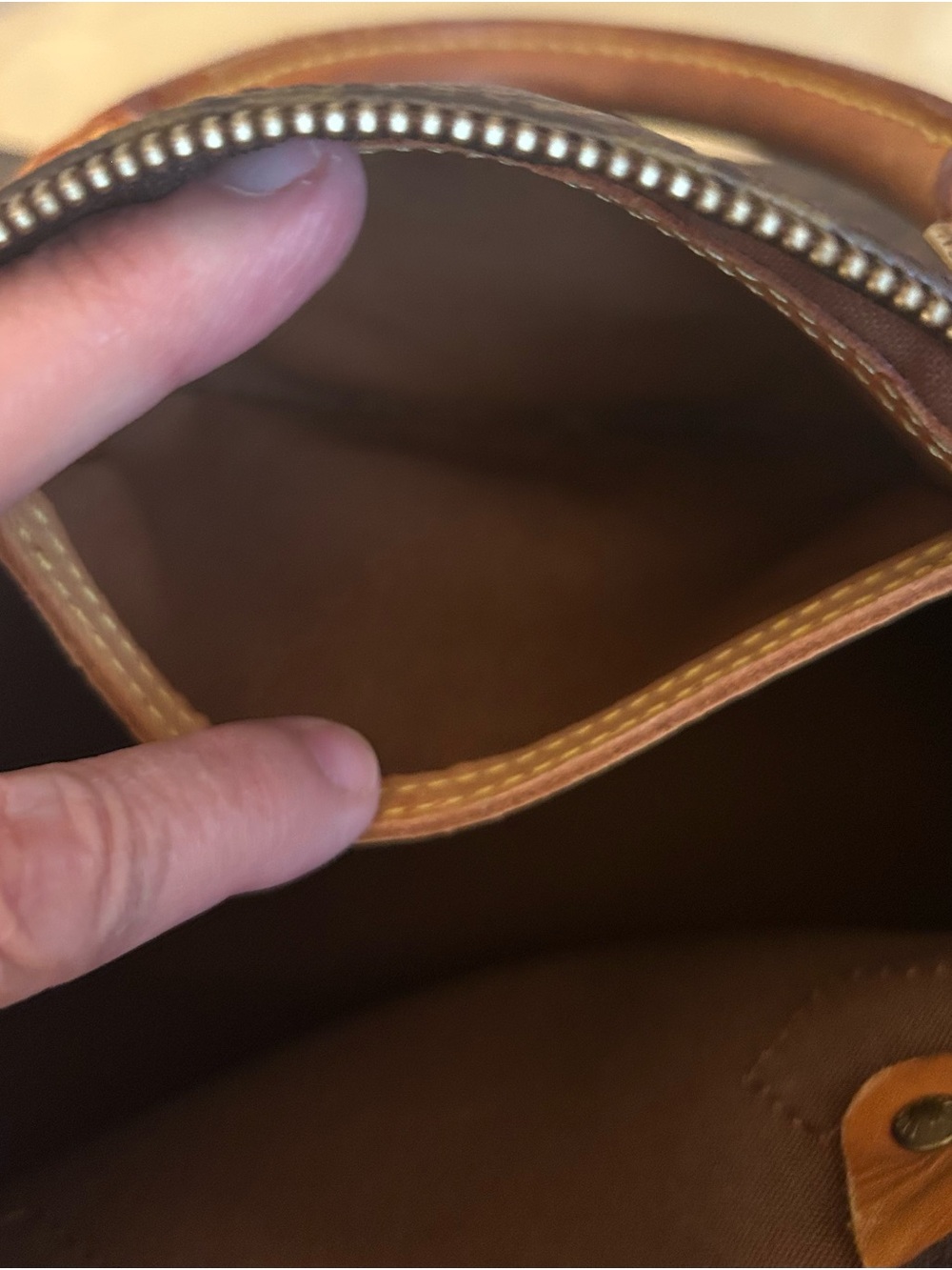 Louis Vuitton Monogram Leather Pull Tab - Brown - Picture 9 of 13